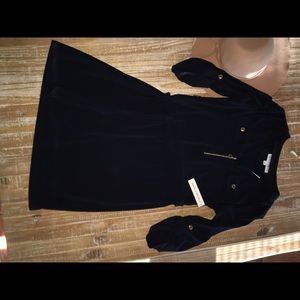 Navy Blue long sleeved mid-length dress